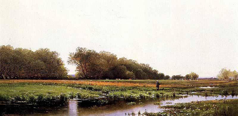 Alfred Thompson Bricher Hunter in the Meadows of Old Newburyport, Massachusetts China oil painting art